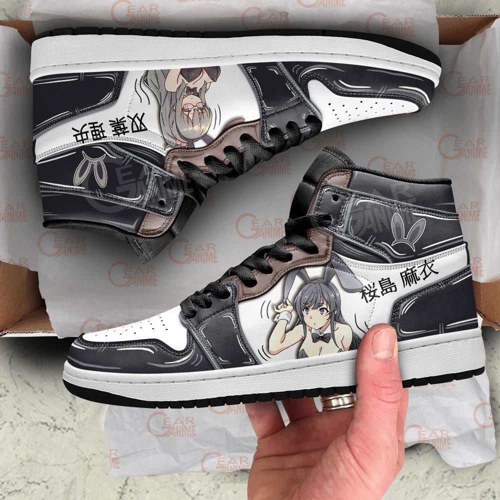 Rio Futaba and Sakurajima Mai JD1s Sneakers Bunny Girls Anime Shoes, Air Jordan Hightop