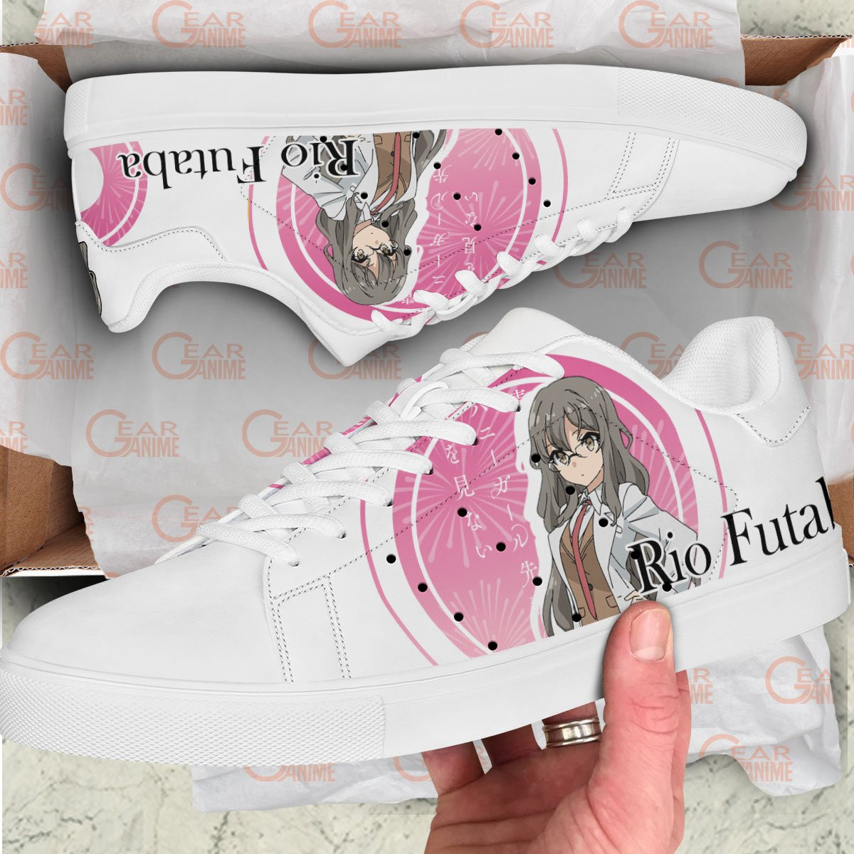 Rio Futaba Skate Sneakers Custom Anime Bunny Girl Senpai Shoes