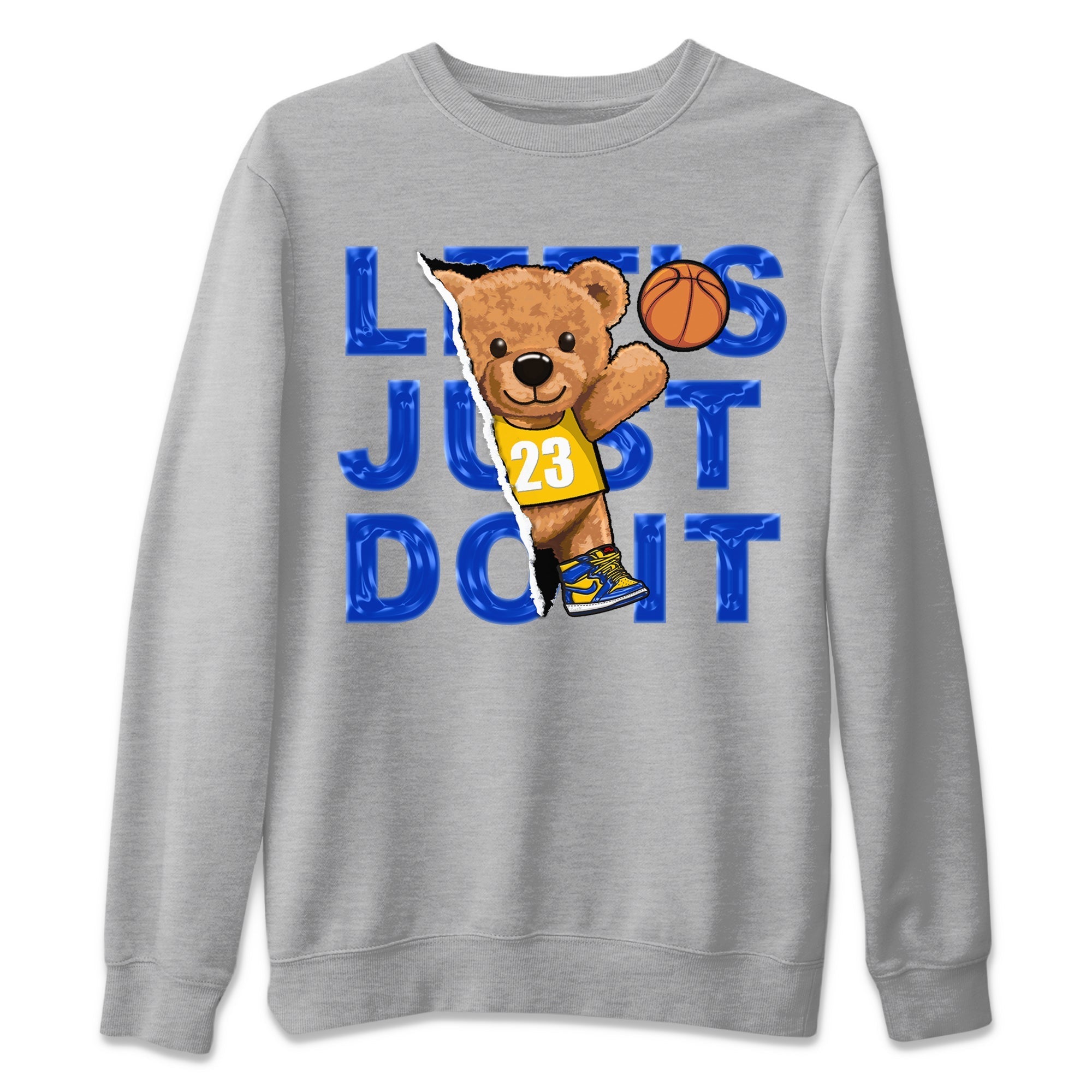 Rip Out Bear Unisex Sweater – Air Jordan 1 Game Royal Varsity Maize, Sneakers Matching Sweater