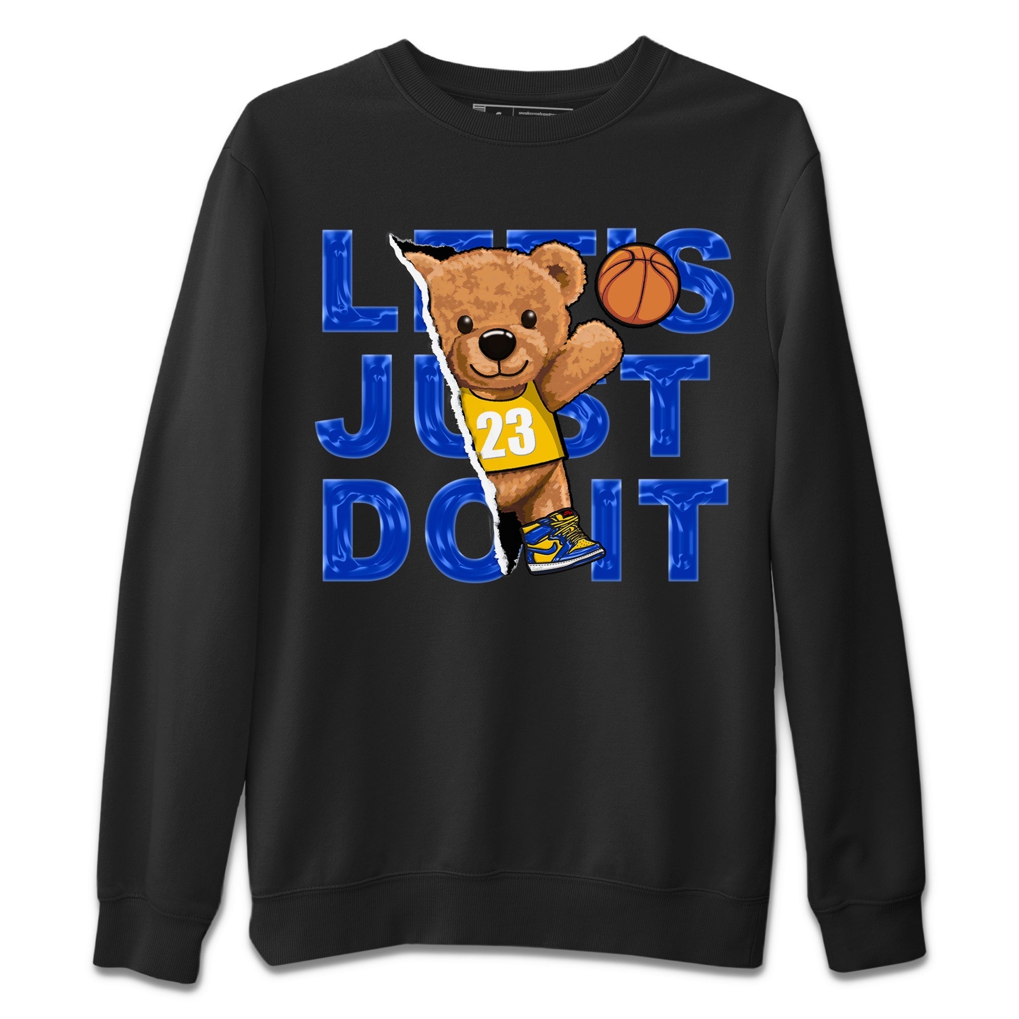 Rip Out Bear Unisex Sweater – Air Jordan 1 Game Royal Varsity Maize, Sneakers Matching Sweater