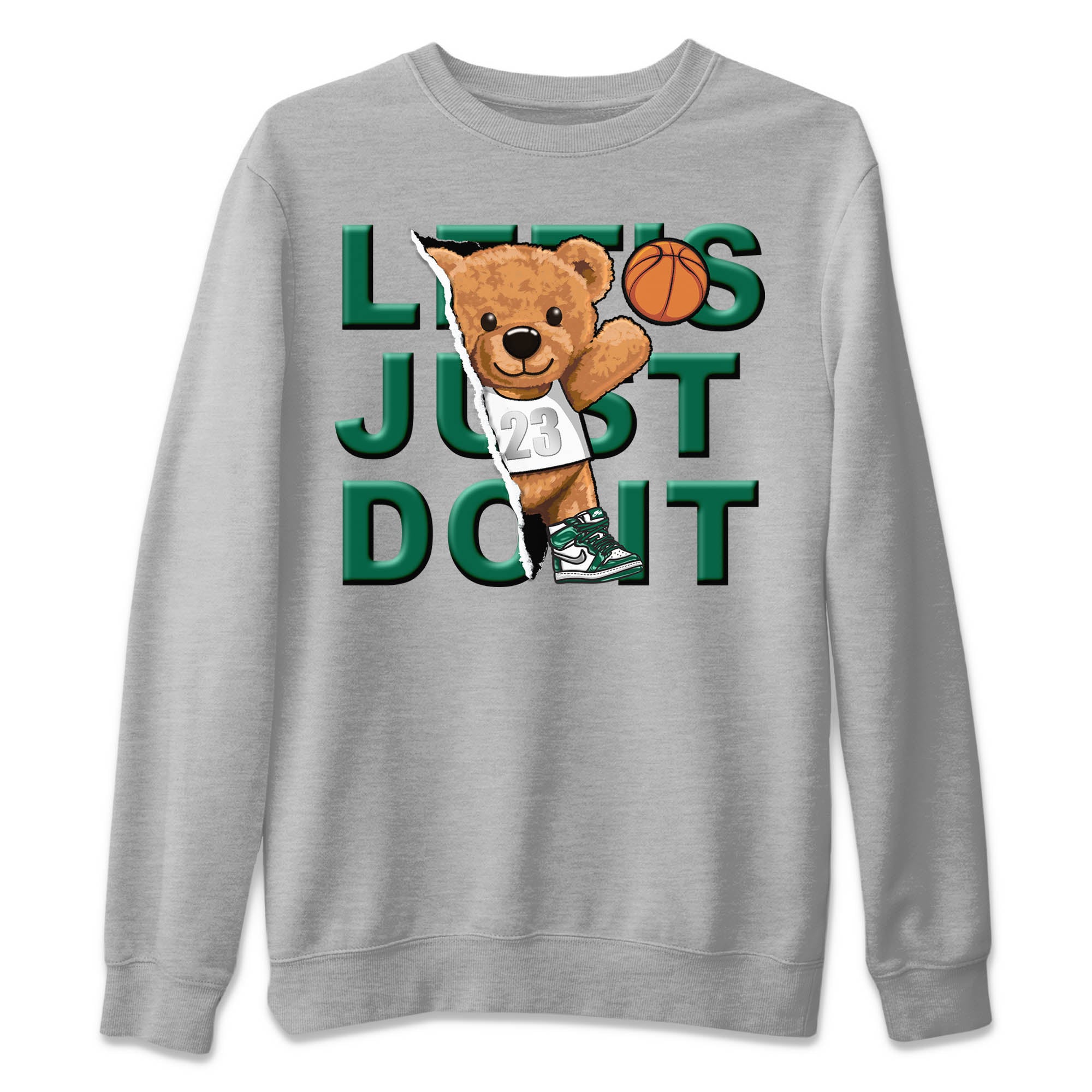 Rip Out Bear Unisex Sweater – Air Jordan 1 Gorge Green, Sneakers Matching Sweater