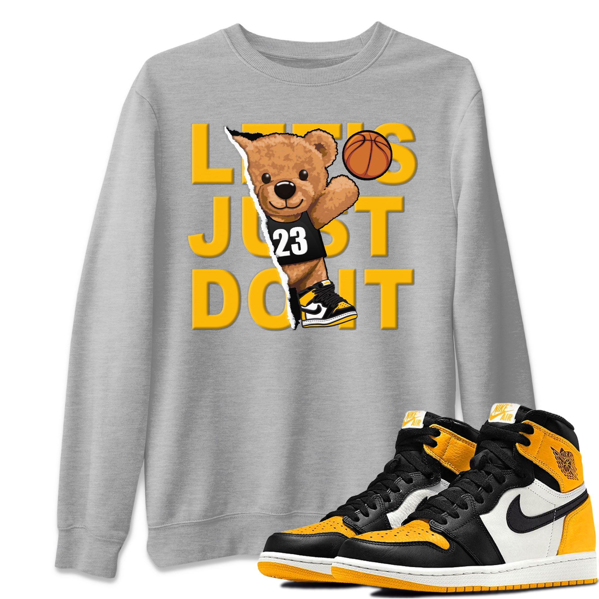 Rip Out Bear Unisex Sweater – Air Jordan 1 Taxi, Sneakers Matching Sweater