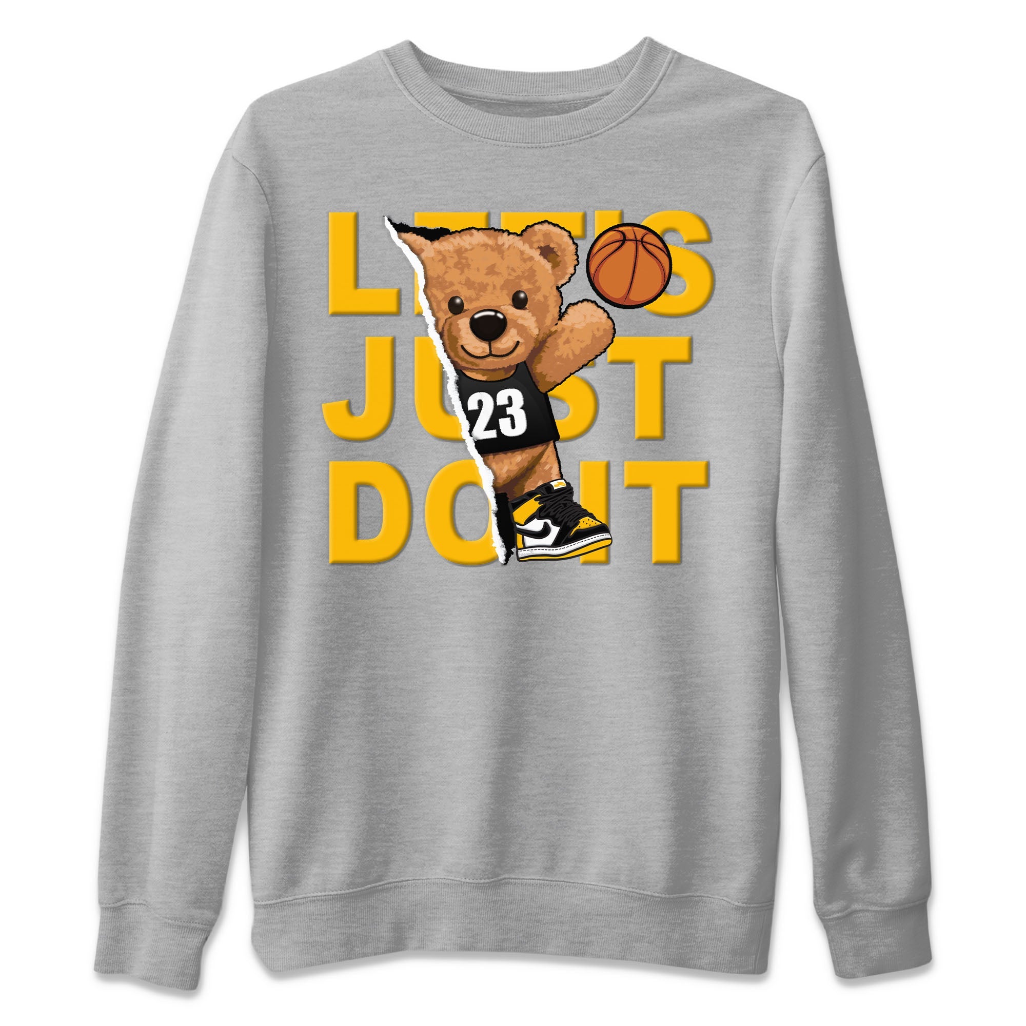 Rip Out Bear Unisex Sweater – Air Jordan 1 Taxi, Sneakers Matching Sweater