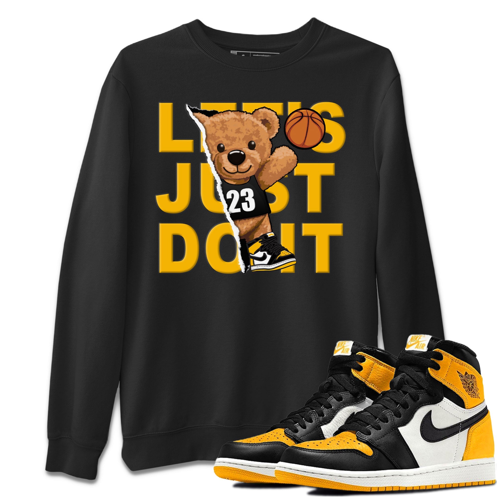 Rip Out Bear Unisex Sweater – Air Jordan 1 Taxi, Sneakers Matching Sweater