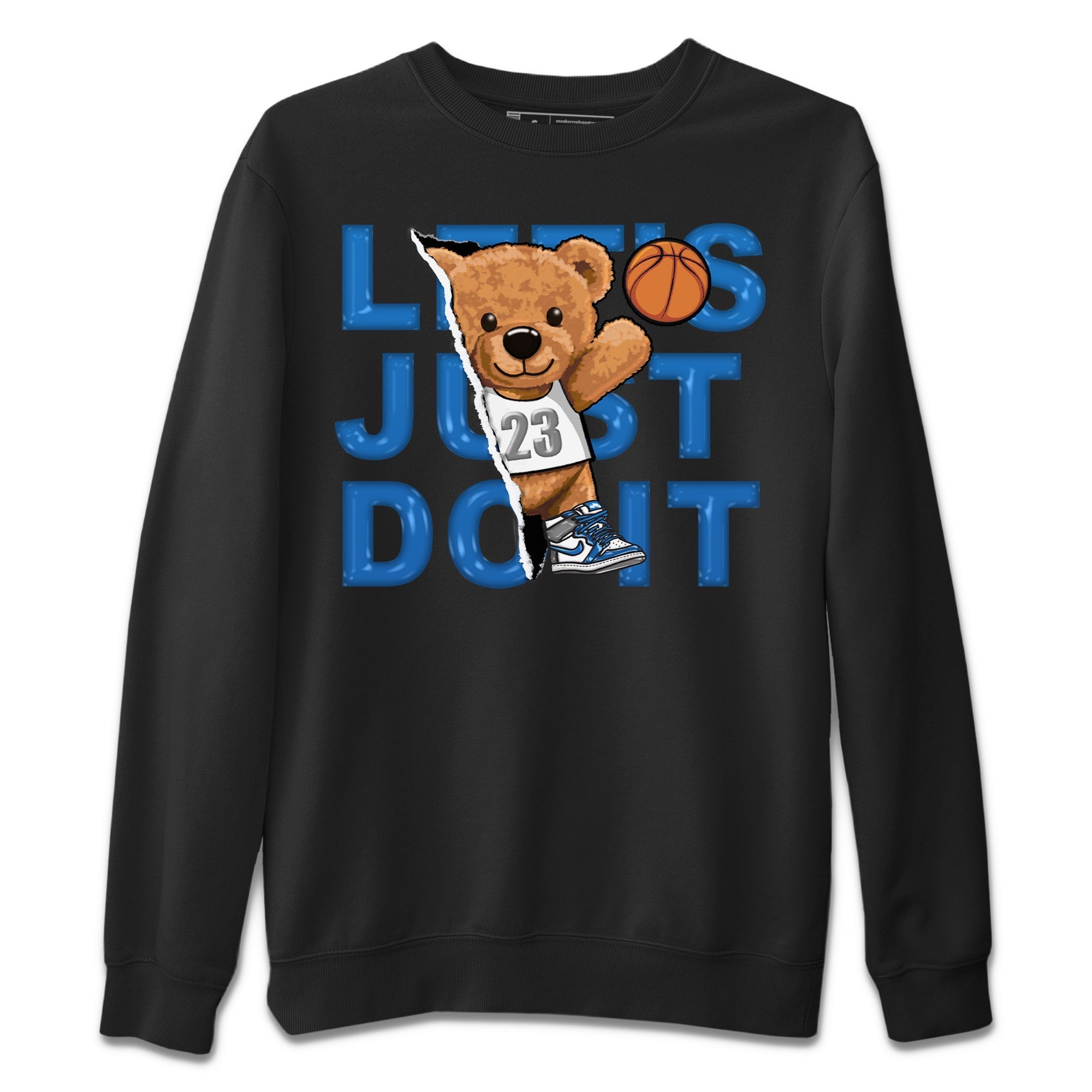 Rip Out Bear Unisex Sweater – Air Jordan 1 True Blue, Sneakers Matching Sweater