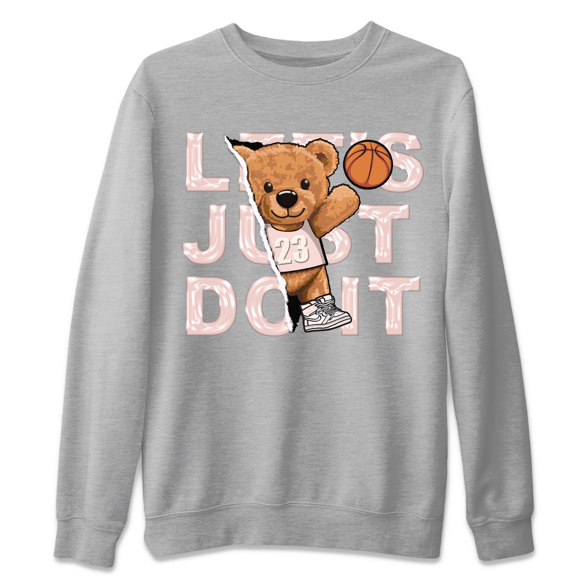 Rip Out Bear Unisex Sweater – Air Jordan 1 Washed Pink, Sneakers Matching Sweater