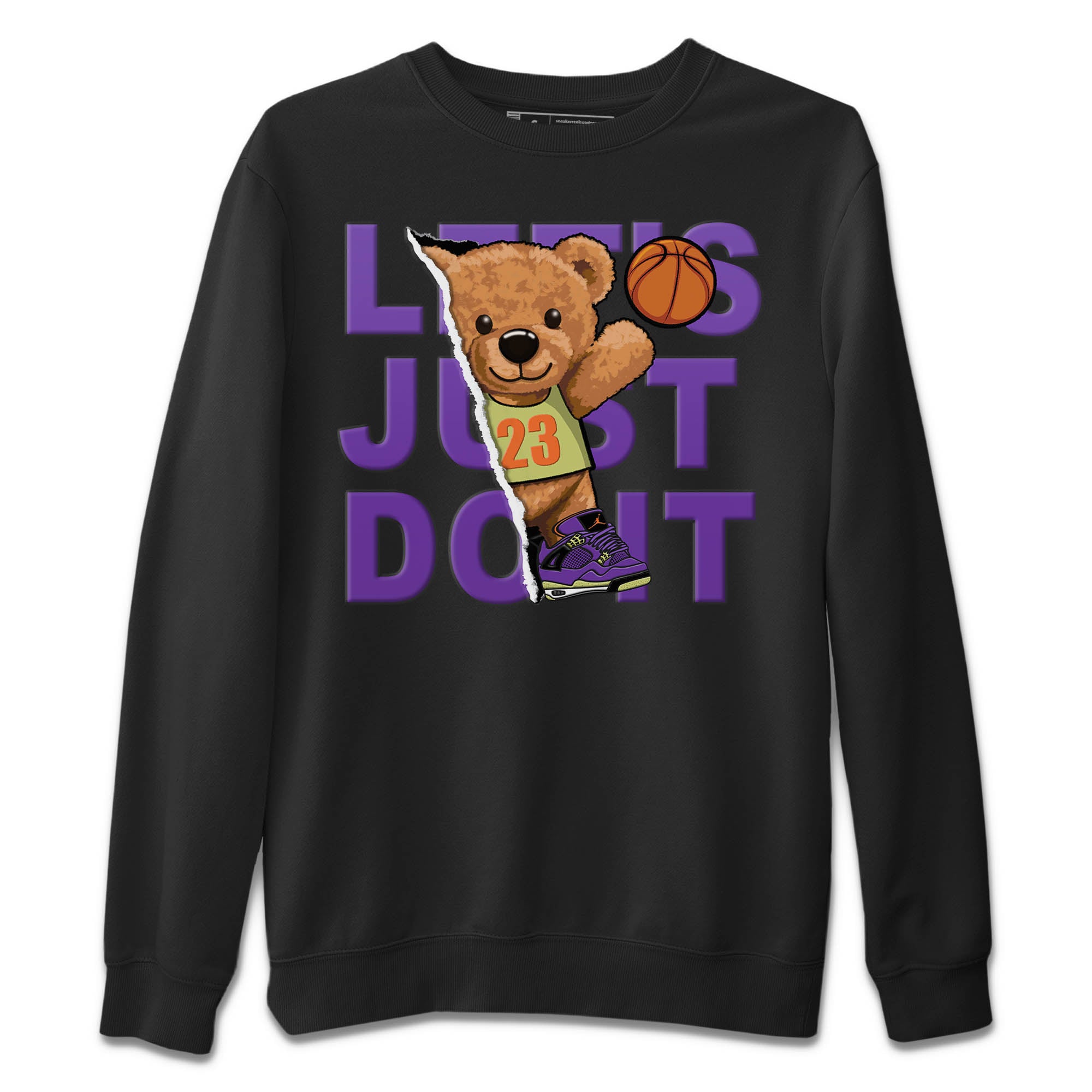 Rip Out Bear Unisex Sweater – Air Jordan 4 Canyon Purple, Sneakers Matching Sweater