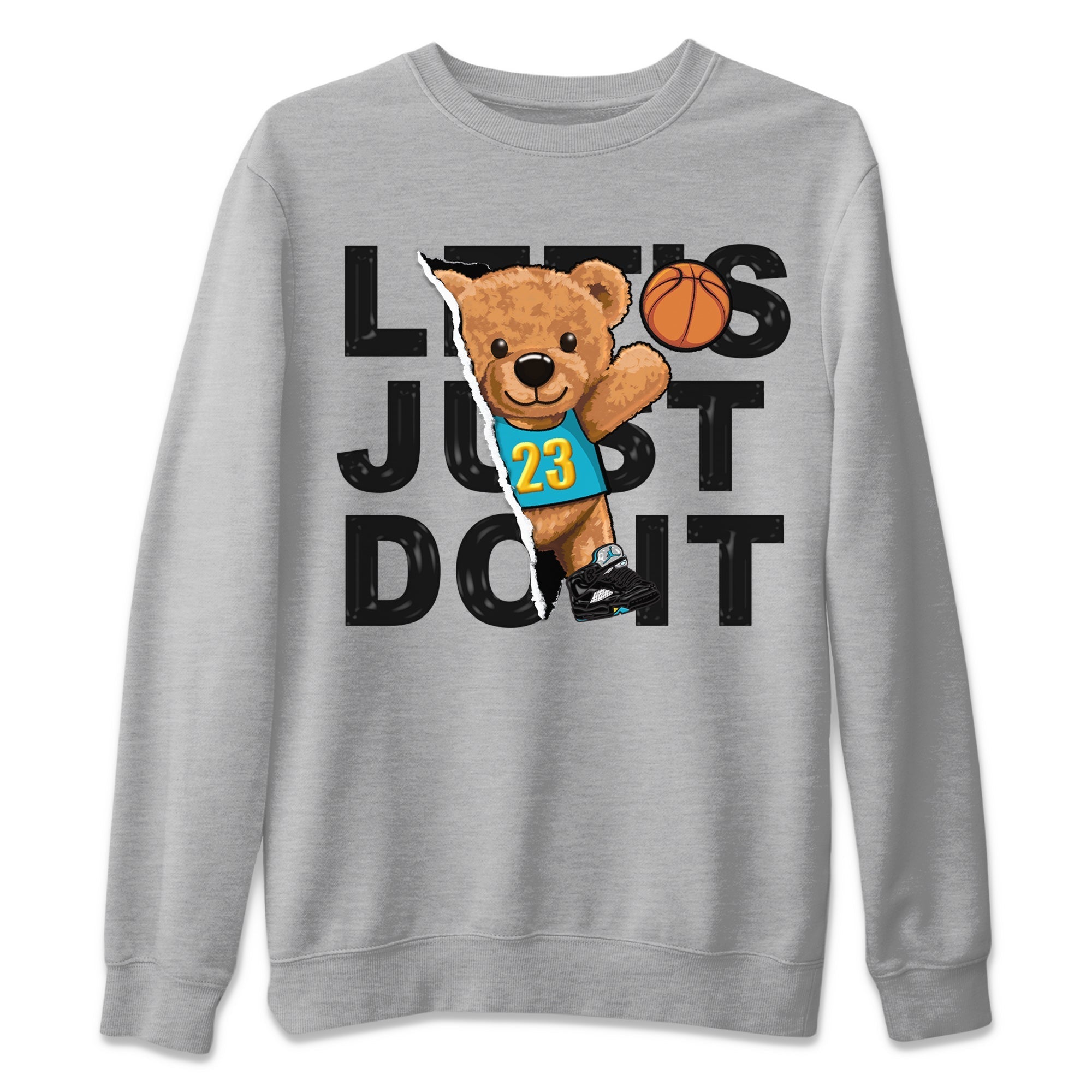 Rip Out Bear Unisex Sweater – Air Jordan 5 Aqua, Sneakers Matching Sweater