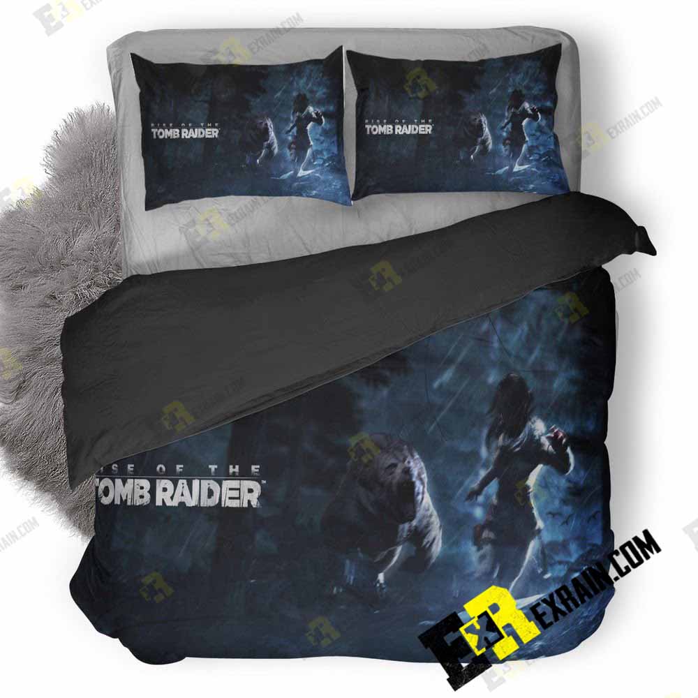 Rise Of The Tomb Raidel Artwork 3D Customized Duvet Cover Bedding Set