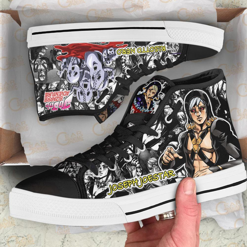 Risotto Nero High Top Shoes Custom Manga Anime Jojo’s Birraze Adventure Sneakers