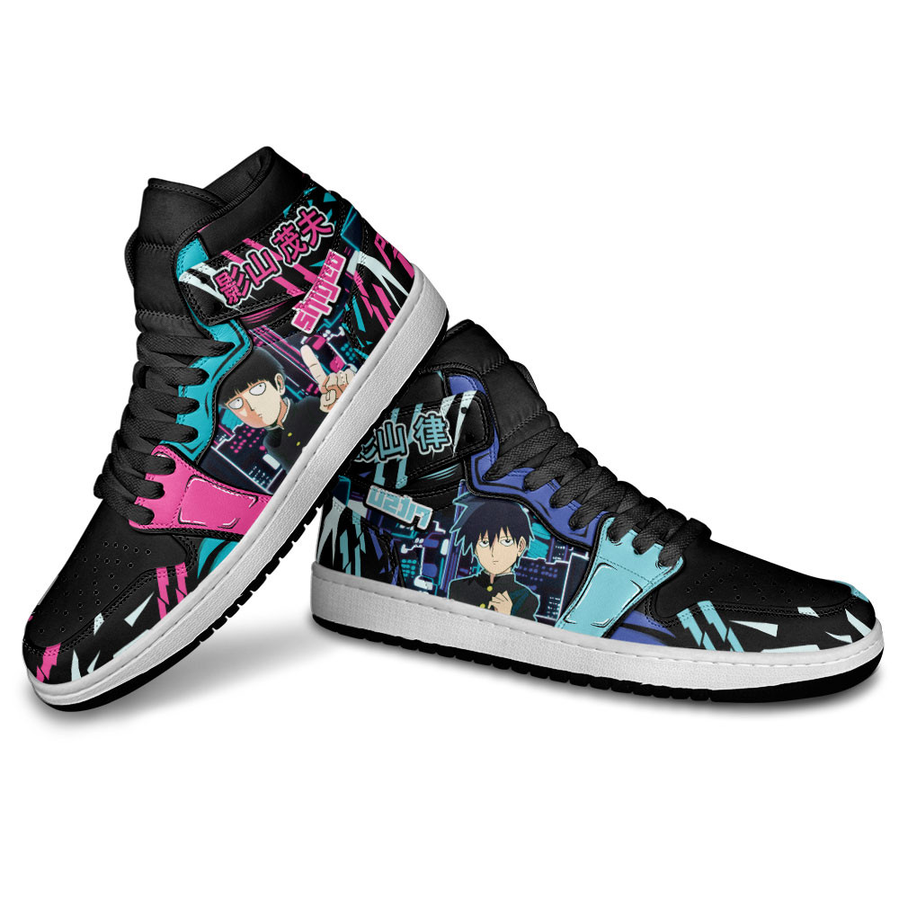 Ritsu Kageyama and Shigeo Kageyama JD1s Sneakers Mob Psycho 100 Anime Shoes, Air Jordan Hightop