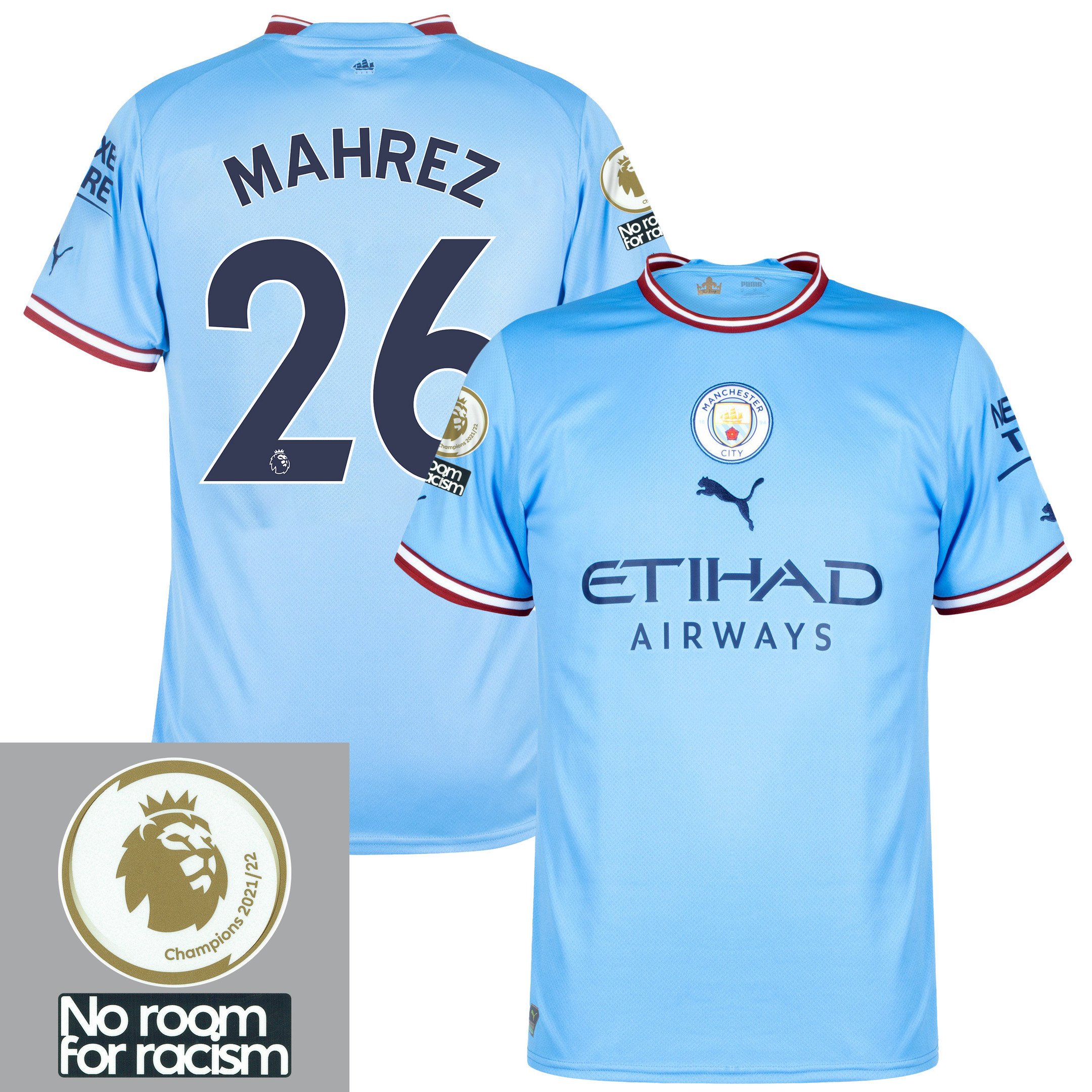 Riyad Mahrez 26 Manchester City 2022-2023 Home Men Jersey – Sky Blue