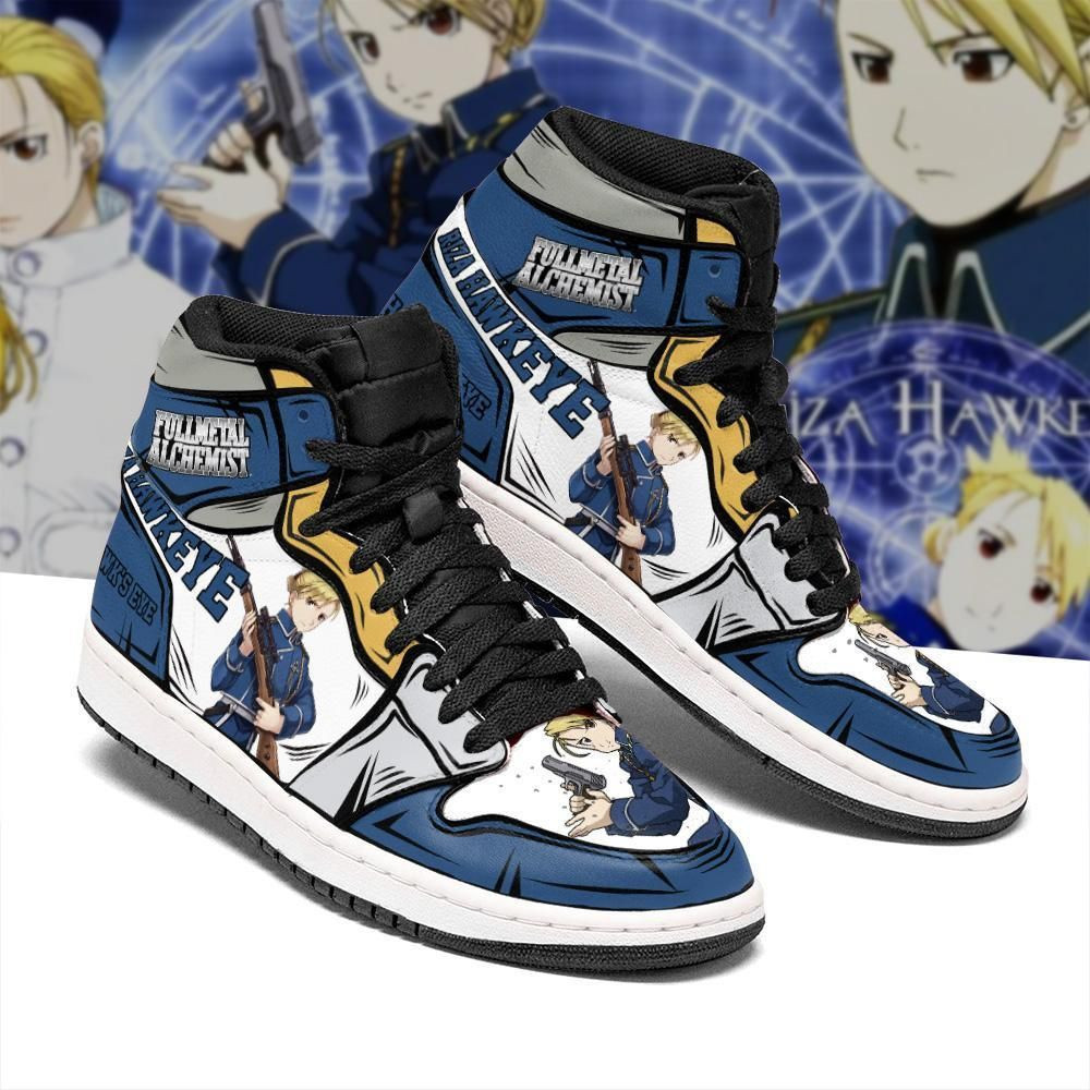 Riza Hawkeye Fullmetal Alchemist Anime 1 High Top Air Jordan Sneaker, Air Jordan Hightop
