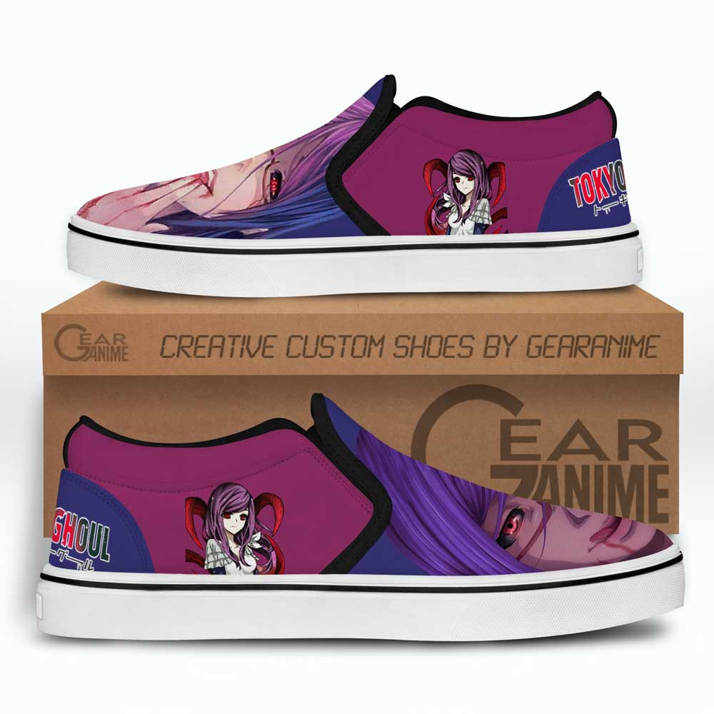 Rize Kamishiro Slip-On Shoes Canvas Custom Anime Tokyo Ghoul Shoes