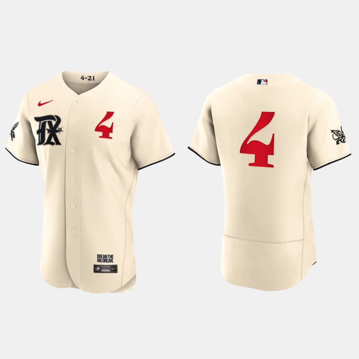 Robbie Grossman Texas Rangers 2023 City Connect Jersey - Cream