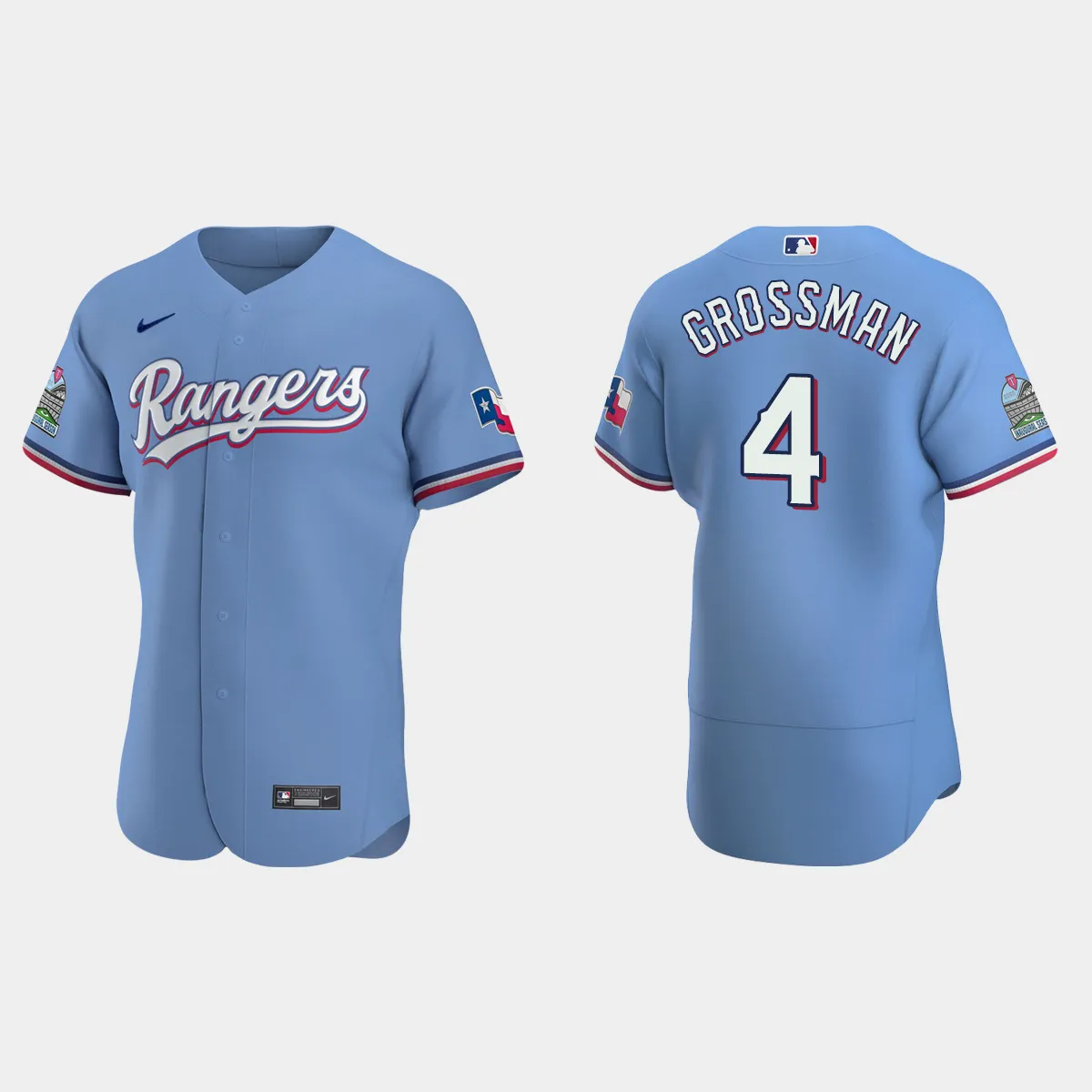 Robbie Grossman Texas Rangers Alternate Jersey - Light Blue