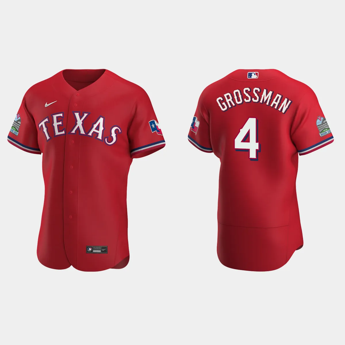 Robbie Grossman Texas Rangers Alternate Jersey - Scarlet