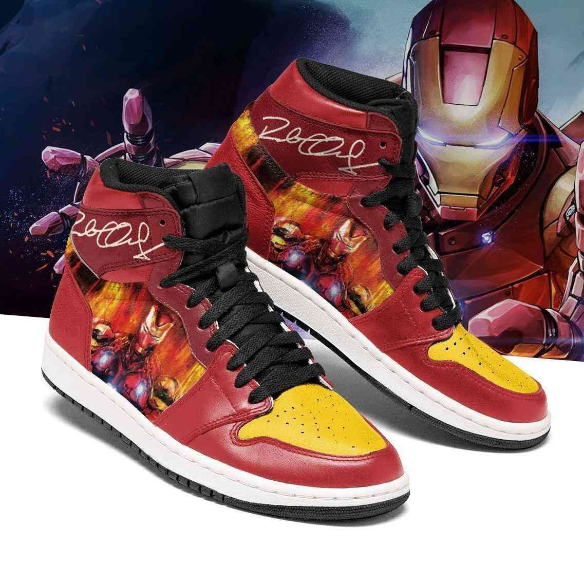 Robert Downey Jr Signature Ironman Marvel 5 High Top Air Jordan Sneaker, Air Jordan Hightop