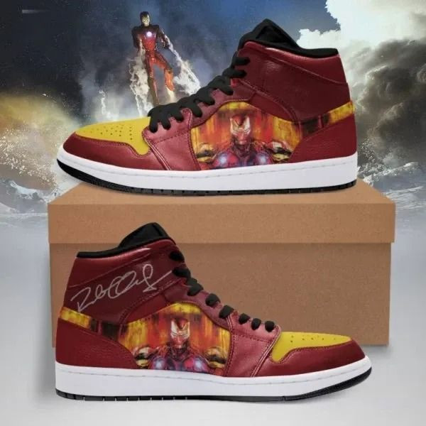 Robert Downey Jr Signature Ironman Marvel 5 High Top Air Jordan Sneaker, Air Jordan Hightop