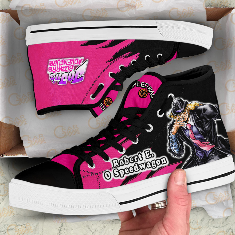 Robert E. O Speedwagon High Top Shoes JoJo’s Bizarre Adventure Anime Sneakers
