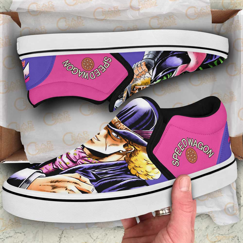 Robert Speedwagon Slip-On Shoes Canvas Custom Anime JoJo’s Bizarre Adventure Shoes