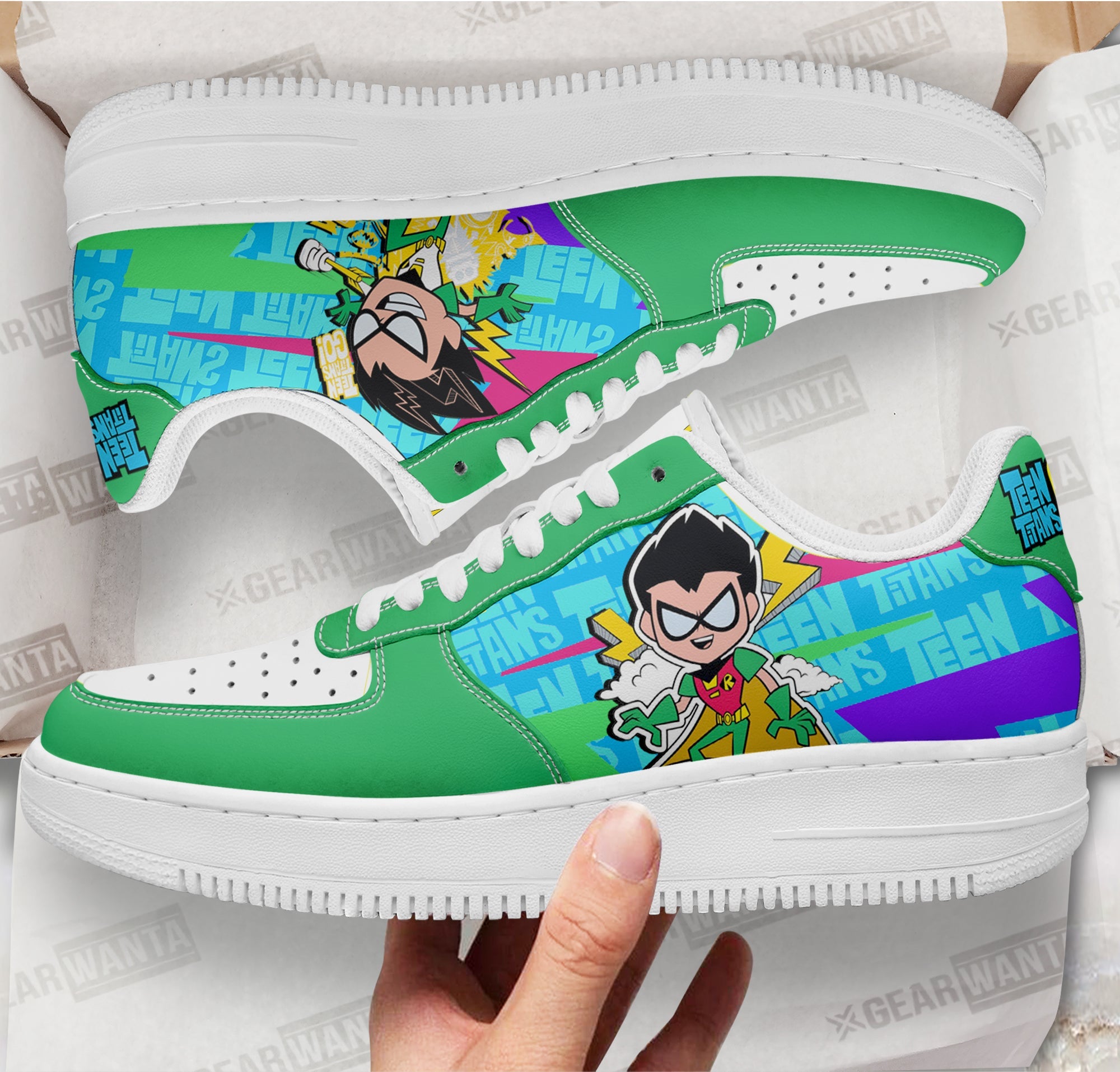Robin Air Sneakers Custom Teen Titan Go Cartoon Shoes