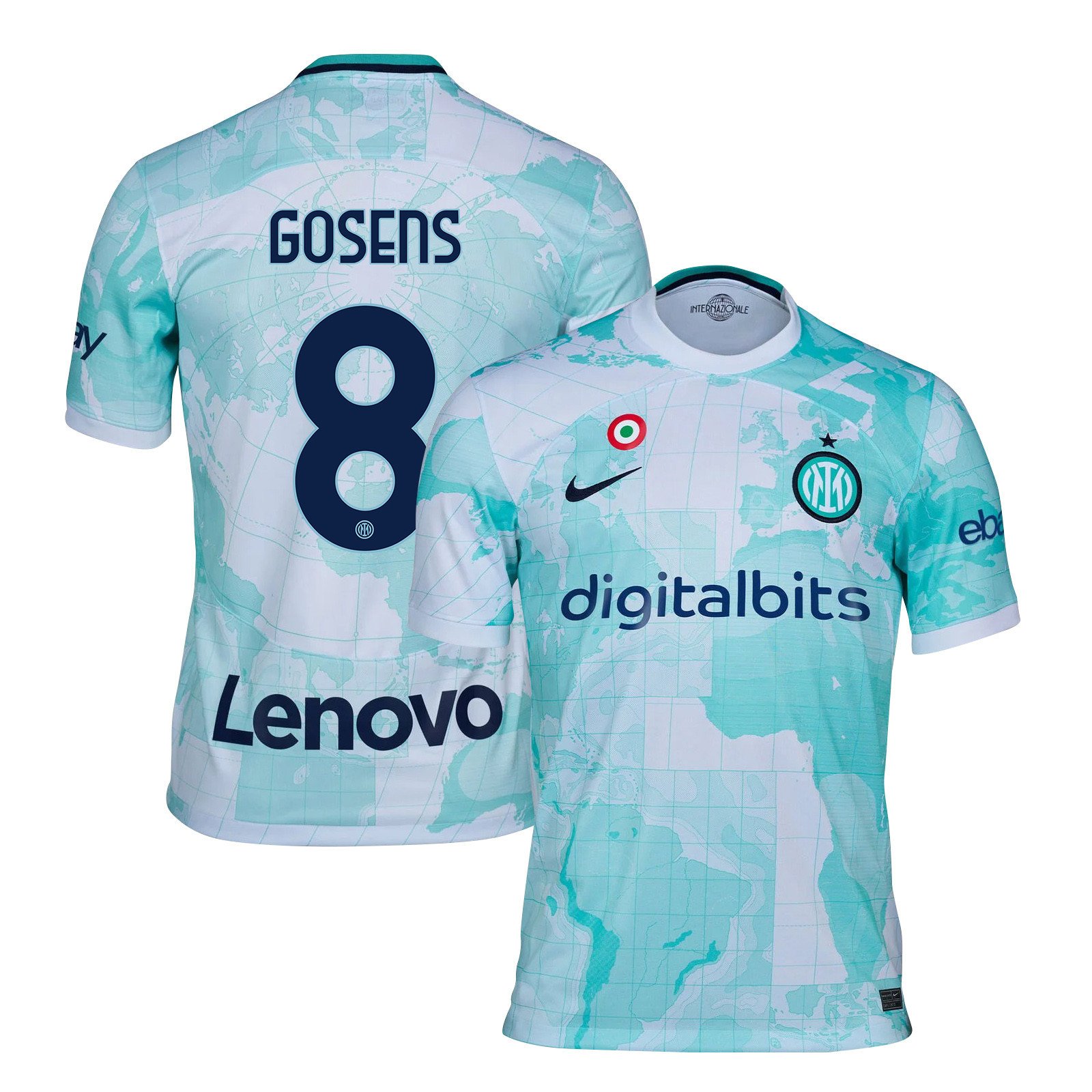 Robin Gosens 8 Inter Milan 2022/23 Away Men Jersey – Light Green