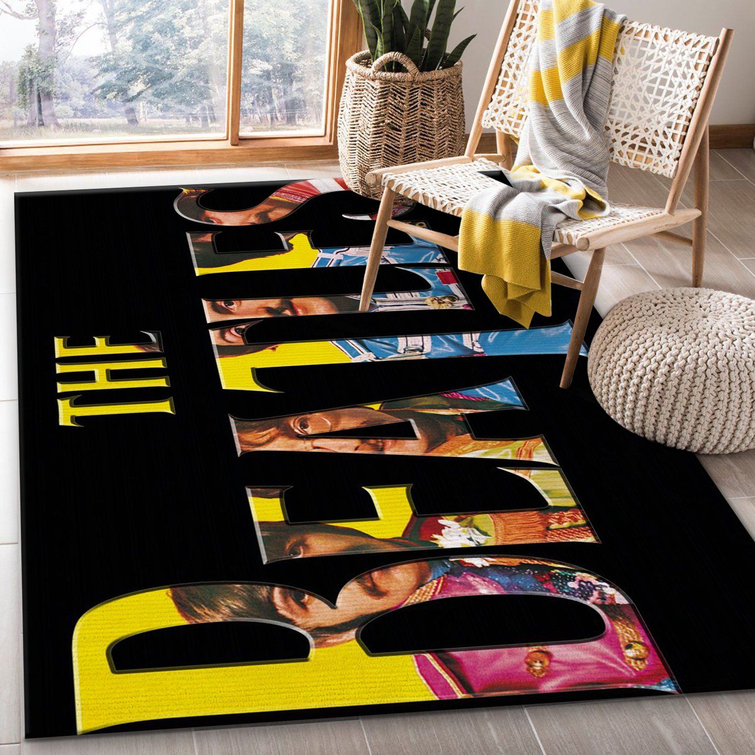Rock Band Logo Rectangle Rug – Custom Size And Printing
