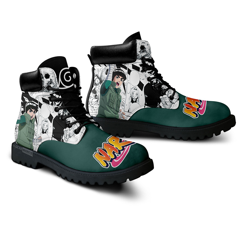 Rock Lee Boots Custom Anime Shoes Mix Manga Style