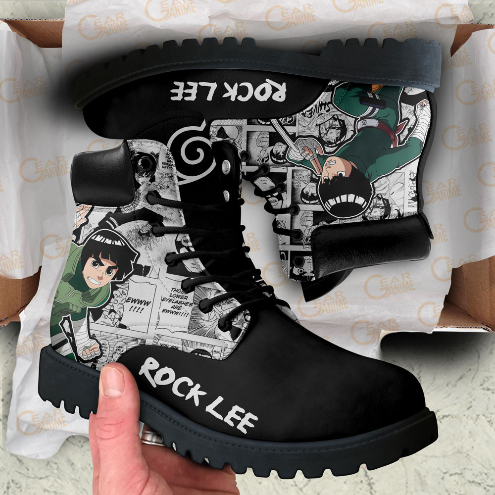 Rock Lee Boots Manga Anime Custom Shoes