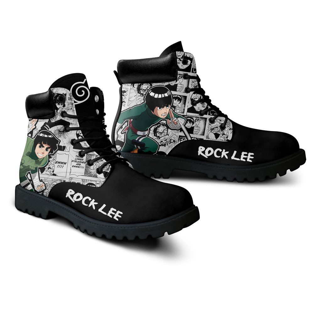 Rock Lee Boots Manga Anime Custom Shoes