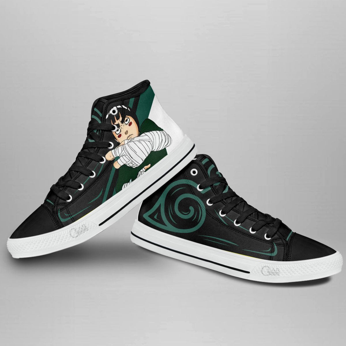 Rock Lee Drunken High Top Shoes Custom Anime Sneakers