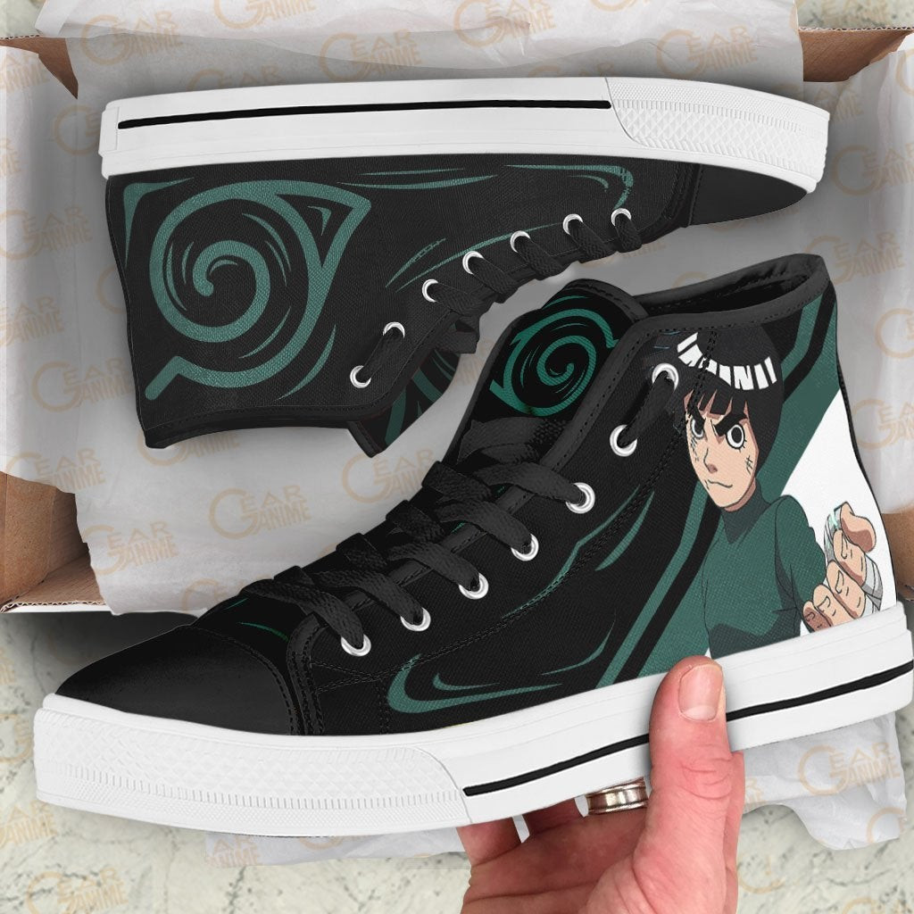 Rock Lee High Top Shoes Custom Anime Sneakers