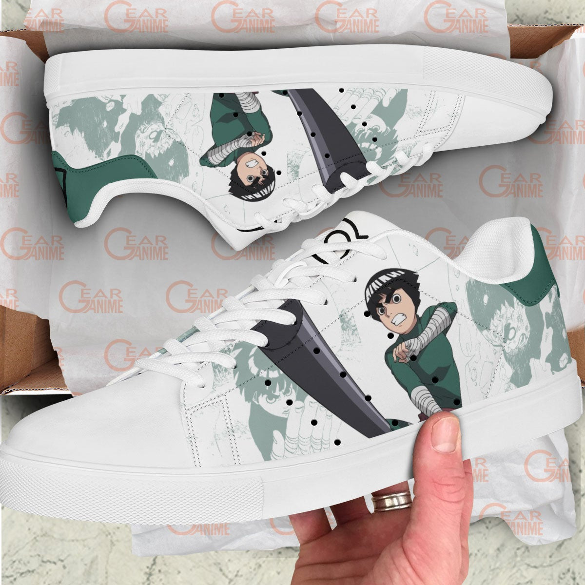 Rock Lee Skate Sneakers Custom NRT Anime Shoes