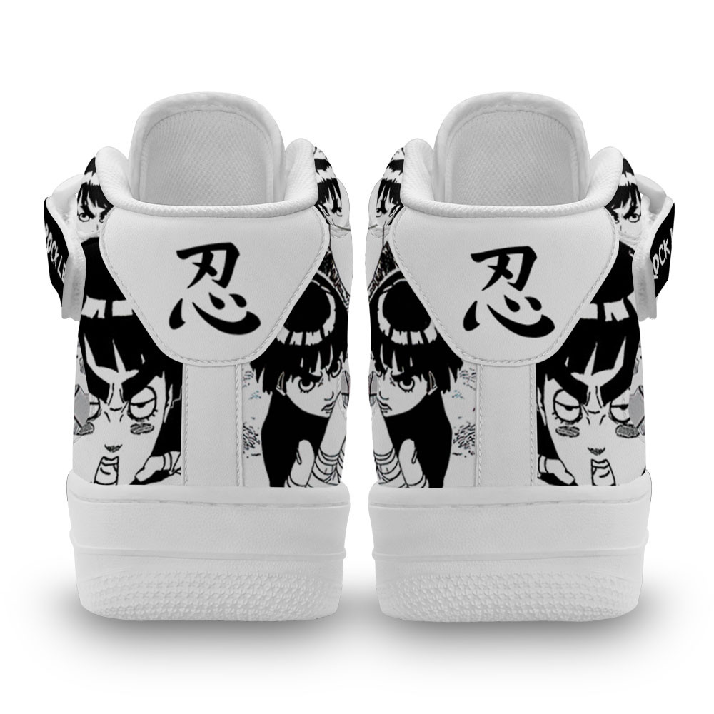 Rock Lee Sneakers Air Mid Custom Anime Shoes Mix Manga