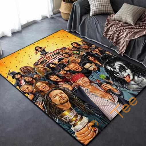 Rock Legends Area Rectangle Rug