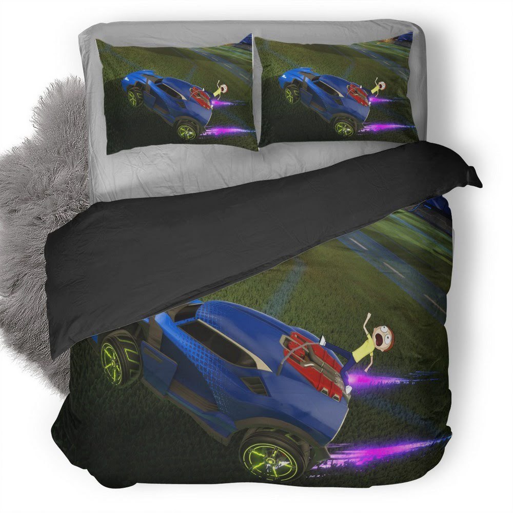Rocket League Rick And Morty 3D Customized Duvet Cover Bedding Set