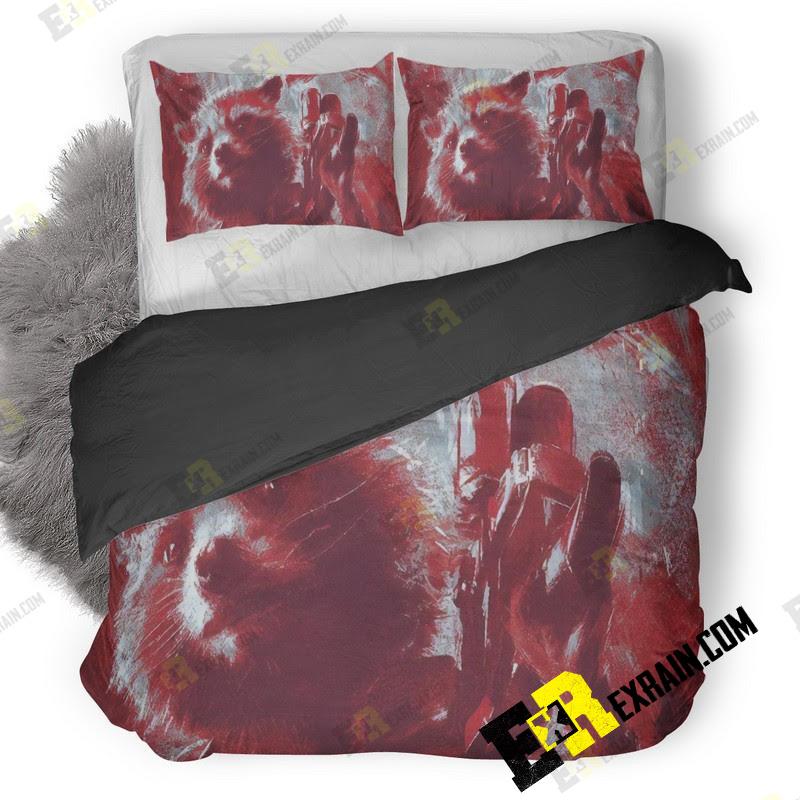 Rocket Raccoon Avengers Endgame 3D Customized Duvet Cover Bedding Set