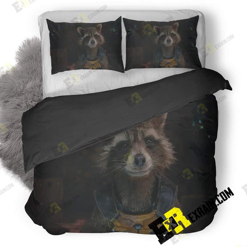 Rocket Raccoon Guardians Of The Galaxy 3D Customized Duvet Cover Bedding Set