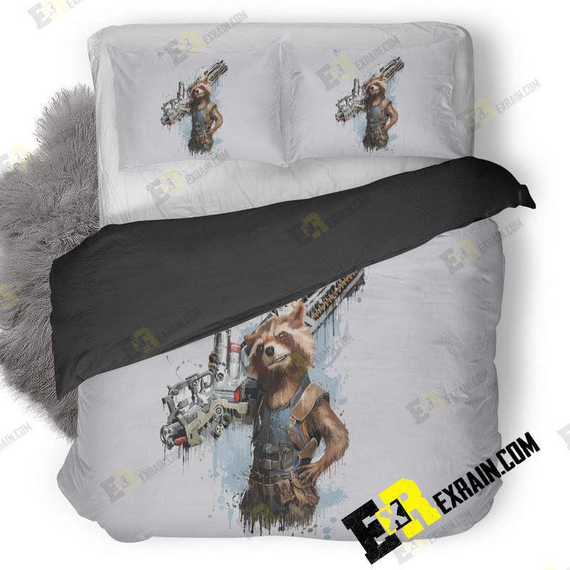 Rocket Raccoon In Avengers Infinity War 0S 3D Customized Duvet Cover Bedding Set