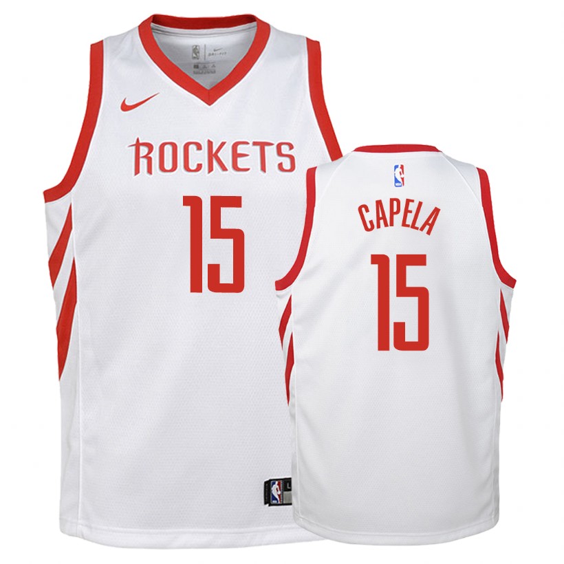 Rockets Youth Clint Capela #15 Association White Jersey
