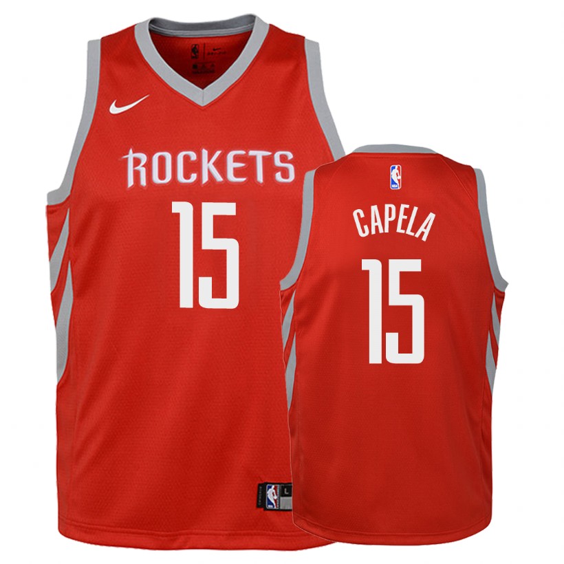 Rockets Youth Clint Capela #15 Icon Red Jersey