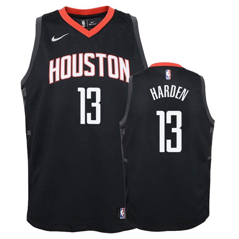 Rockets Youth James Harden #13 Statement Black Jersey