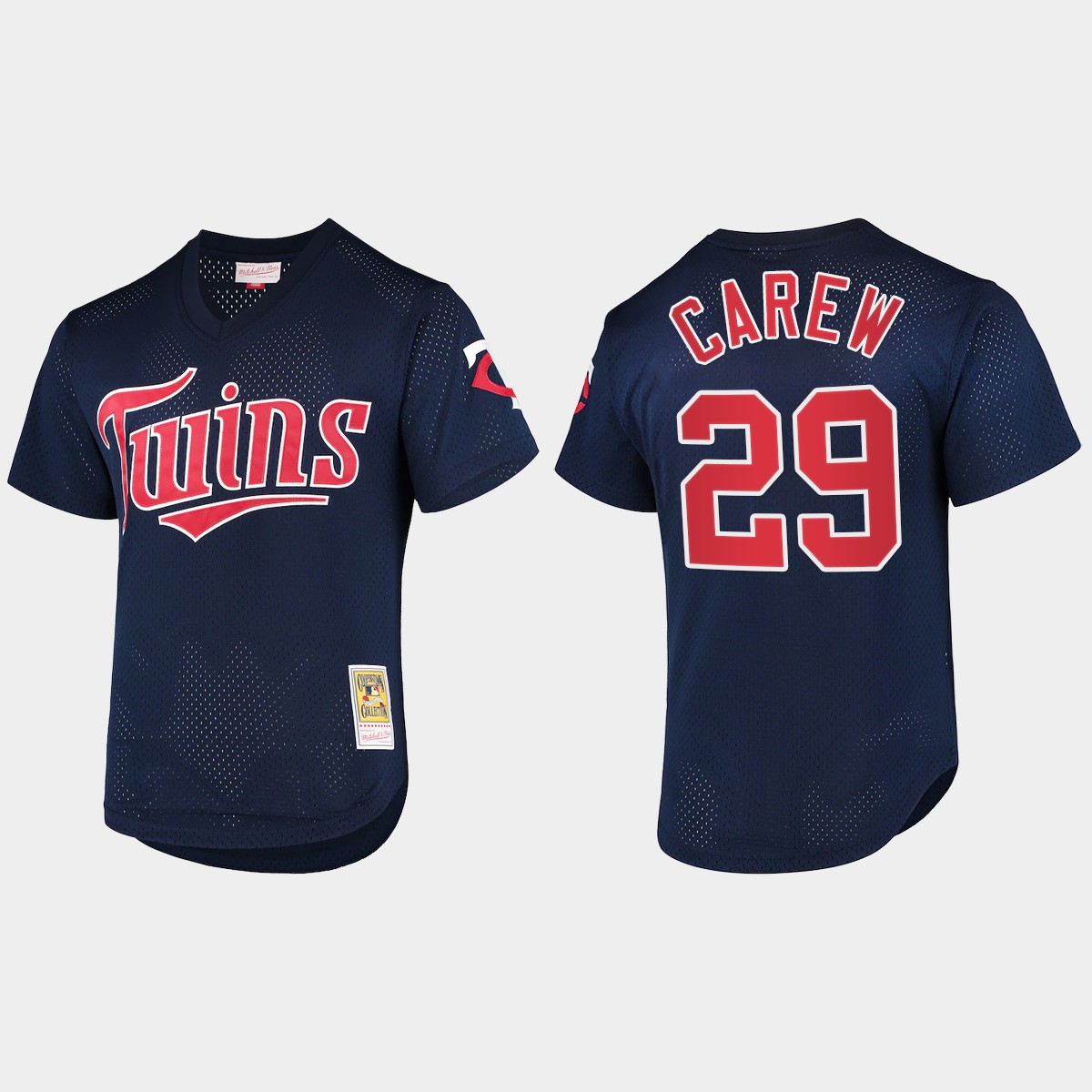 Rod Carew Minnesota Twins Cooperstown Collection Batting Practice Mesh Jersey - Navy