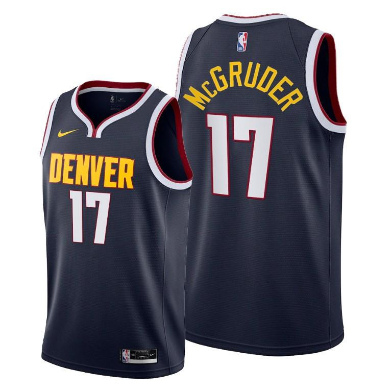 Rodney McGruder 17 Denver Nuggets 2022 Icon Edition Navy Jersey – Men Jersey
