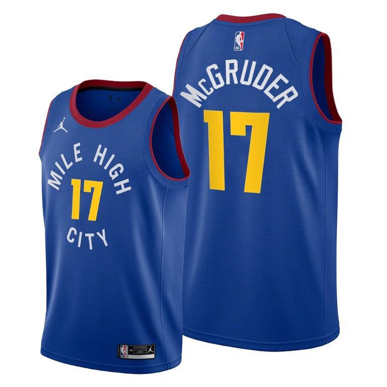 Rodney McGruder 17 Denver Nuggets 2022 Statement Edition Blue Jersey – Men Jersey