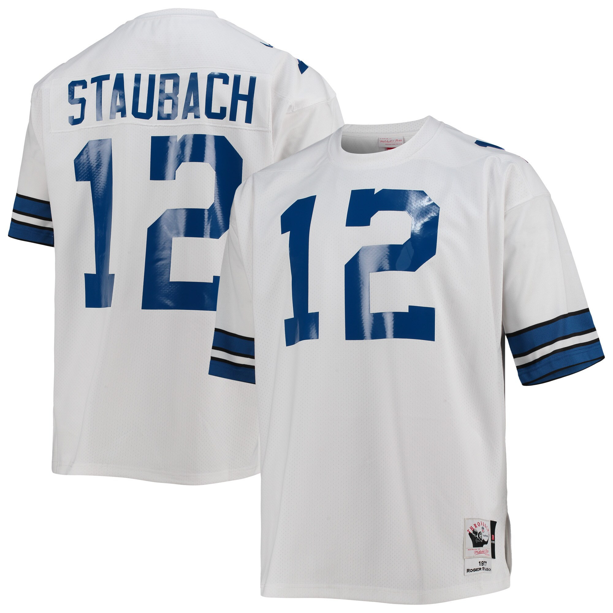 Roger Staubach Dallas Cowboys 1977 Retired Jersey - All Stitched 