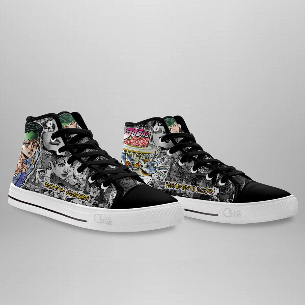 Rohan Kishibe High Top Shoes Custom Manga Anime Jojo’s Birraze Adventure Sneakers