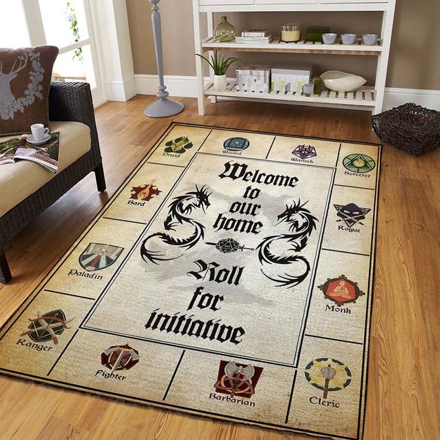 Roll Initiative Area Rectangle Rug