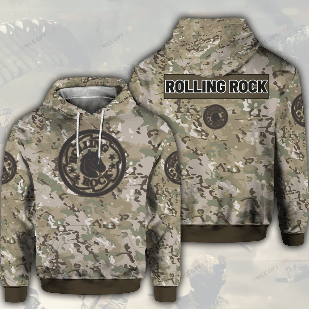Rolling Rock Camouflage 3D Hoodie Gift For Fans